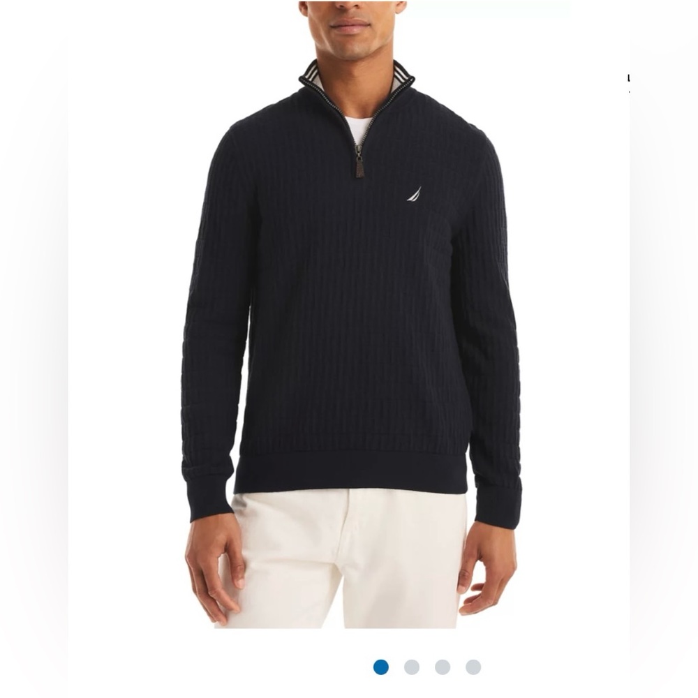 Nautica Fleece 1/4 Zip-Up Sweatshirt L